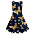 thumbnail image 5 of MIASHUI Robe Sans Manches pour Filles Robe Midi Évasée à la Mode pour l'Été Décontracté Or, 6-7 Ans, 5 of 5