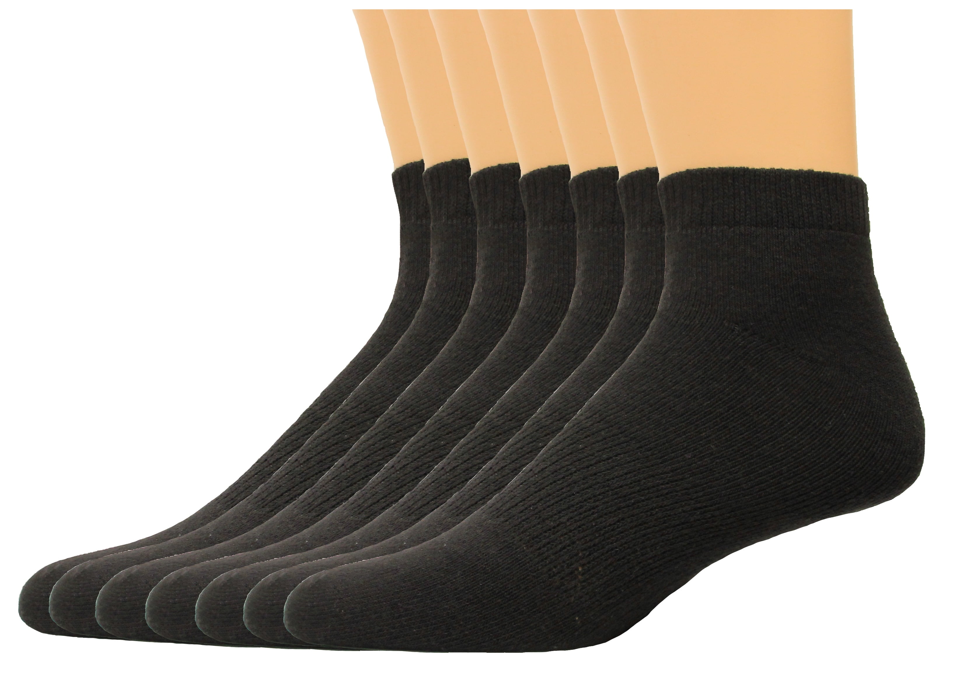 Lee Lee Men's Low Cut Sport Socks 7 Pair, Black, Men's 612 Walmart