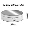 thumbnail image 2 of AMERTEER 360 Degree Round Rotating Turntable Display Stand for Photography Shooting  White2, 2 of 12