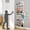 White, variant on VGBYUJ 6 Tier Behind The Door Bookshelf, 70" Behind The Door Storage Organizer, Space-Saving Wall Mount Narrow Book Shelf, Solid Wood