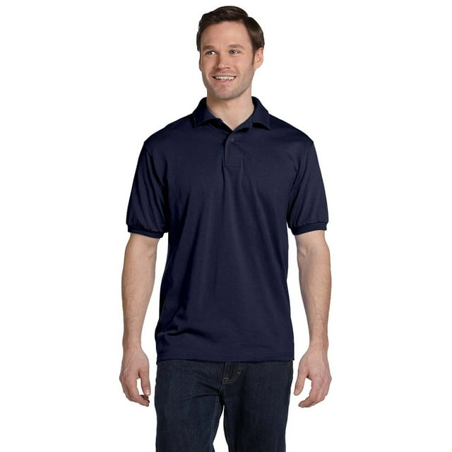 Hanes 054 EcoSmart Men's Polo Shirt - Deep Royal - 4X-Large