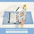 thumbnail image 5 of Tigers Face and Triangles 2 Pack Pencil Pouch for 3 Ring Binder Smooth Zipper Folders with Pockets Clear Window Pencil Case, 5 of 6
