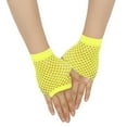 thumbnail image 2 of Dalrosia Short Fishnet Gloves Fingerless For Women Fish Net Mesh Emo Goth 80s Scene Accessories, 2 of 3