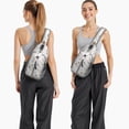 thumbnail image 6 of Geometric Boho Sling Backpack Abstract Pattern Lightweight Daypack for Outdoor Trips, 6 of 6