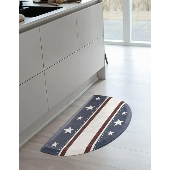 Unique Loom Comfort Mat Collection - America (2'  x 3' Hearth Red and Blue/Ivory)