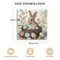thumbnail image 3 of Fenyluxe Bunny Flowers Ready to Hang Easter Canvas Wall Art Decor 12x12in, 3 of 6