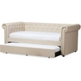 thumbnail image 2 of Baxton Studio Mabelle Modern and Contemporary Beige Fabric Trundle Daybed, 2 of 6