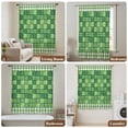 thumbnail image 6 of St Patrick's Day Sheer Curtains 63 Inches Long, Lucky Leaf Shamrock Spring Green Plaid Light Filering Curtains, Breathable Simi Curtain Privacy Drapes for Living Room Bedroom Window Treatment, 6 of 9