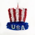 thumbnail image 3 of 4th of July Tinsel Wreath for Front Door, Patriotic Decorations, Glitter Star Shape Red White and Blue American Flag Wreaths for Independence Day Memorial Day Wall Window Home Party Supplies, 3 of 6