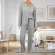 thumbnail image 2 of Conjunto de pijama de manga larga de 2 piezas para mujer - Pijama informal y cómodo con pantalones de cintura elástica - Tejido de poliéster suave - Tallas M-XXL, 2 of 3