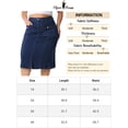 thumbnail image 5 of Agnes Orinda Plus Size Denim Skirt for Women Basic High Waist Ripped Hem Pockets Jeans Skirts 1X Dark Blue, 5 of 5
