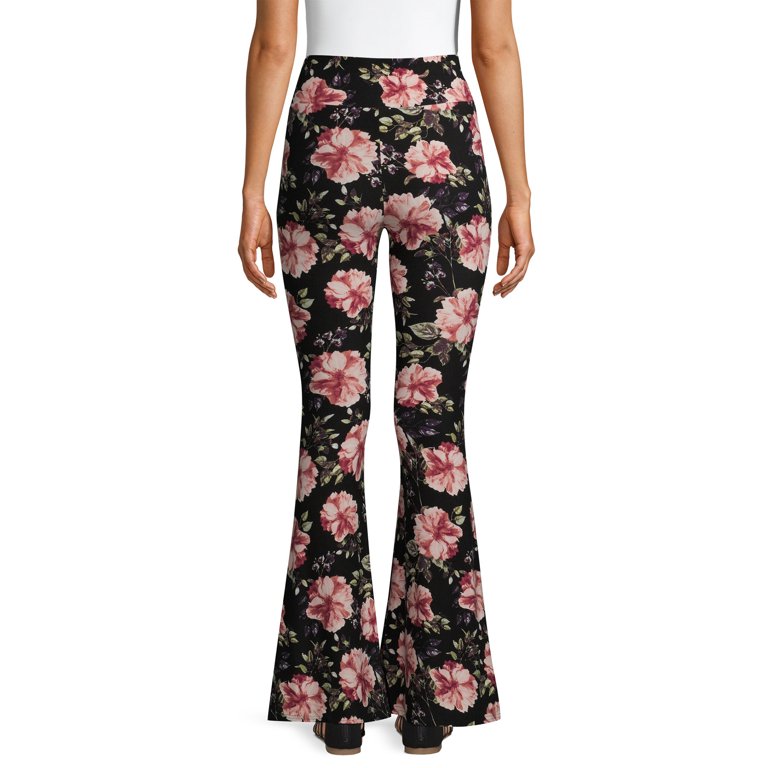 No Boundaries High Rise Pull On Flare Pants - Walmart.com