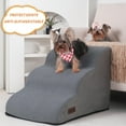 thumbnail image 6 of 3 Tiers Dog Ramp and Stairs for Beds Or Couches - Non-Slip Sturdy Pet Steps - for Small Dogs to get on High Bed, 6 of 9