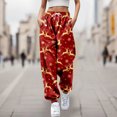 thumbnail image 2 of Travel Outfits Women Airport Christmas Printed Slacks For Ladies Petite on Dress Pants for Women Business Casual Pant Casual Summer Summer Pants plus Size Stretch Dress Business Red M, 2 of 4