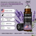 thumbnail image 7 of Lavender Essential Oil Roll On – Pre-diluted Calming Lavender Oil for Relaxation, Sleep & Skin Care, Aromatherapy Roller, Lavender Roller Ball, Calming Gifts for Women, Men by Fiora Naturals, 7 of 7