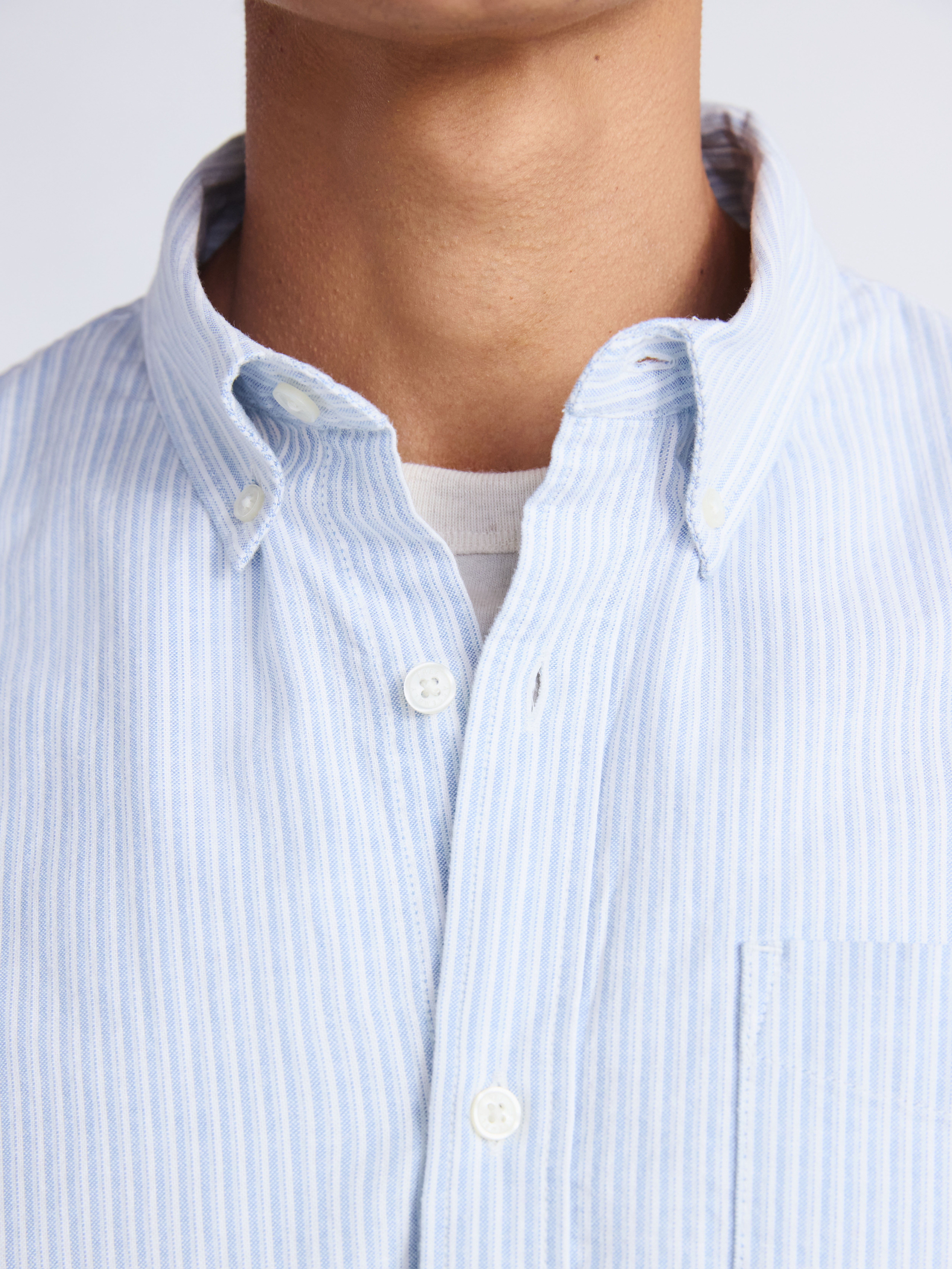 Free Assembly Men's Cotton Button Down Oxford Shirt with Long Sleeves, Sizes XS-3XL