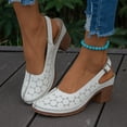 thumbnail image 2 of White Female Casual Beach Wedge Heels With Round Toe And Open Toe Thick Sole For Spring Outdoor Use Comfortable Women Shoes, 2 of 9