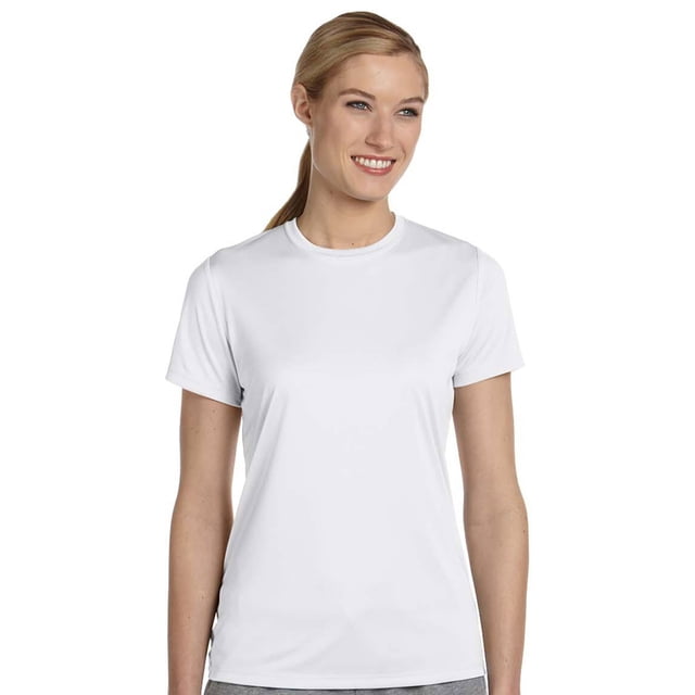 Hanes Hanes T-Shirt en Polyester Cool Dri pour Femmes - Blanc - TTTG
