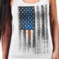 thumbnail image 2 of Hot Leathers GLC2482 Heartbeat Flag Ladies White Tank Top Shirt X-Large, 2 of 2