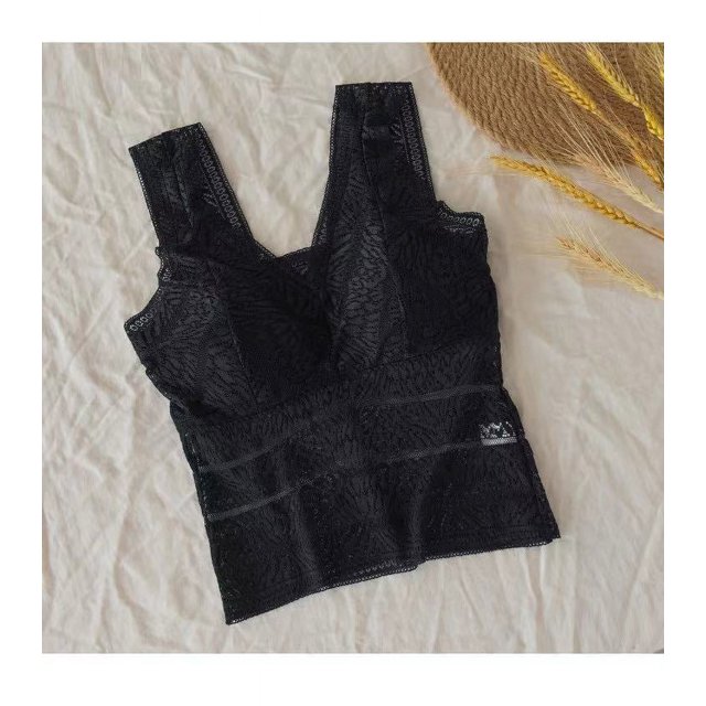 Chaleco de encaje para mujer, de primavera y verano, con escote en V, largo medio, espalda cruzada, ropa exterior, parte inferior que combina con todo