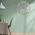 thumbnail image 4 of Round Wall Art - Metal Decorative Wall Medallions, Creative Home Art Wall Sculpture Decor, Metal Wooden Crafts Decor Gift for Home, 4 of 6