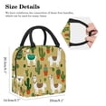 thumbnail image 2 of ERJLKXP Cactus Alpaca Insulated Lunch Bags for Women and Men,Adult Reusable Lunch Tote Bag for Work,cooler bag, 2 of 7