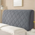thumbnail image 3 of Wosthever Cubierta elegante de la cabecera de la cama del paño de la fibra química para la cubierta elegante y moderna de las cabeceras Decoración del hogar blanquecino, 3 of 6