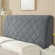thumbnail image 5 of Cateissary Cubierta elegante de la cabecera de la cama del paño de la fibra química para la cubierta elegante y moderna de las cabeceras Decoración del hogar gris claro, 5 of 6