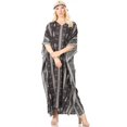 thumbnail image 5 of Sakkas Mera Women's Long Loose Short Sleeve Summer Casual Caftan Kaftan Dress - KAF1015-Black - One Size, 5 of 5