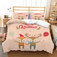 thumbnail image 1 of Set Happy Fox and Deer Soft Cosy Easy Care Duvet Cover Quilt Bedding Set with, 1 of 7