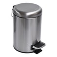 thumbnail image 6 of Evideco French Home Goods 0.8 gal Solid Print Removable Lid Bathroom Metal Wastebasket with Lid, Silver, 6 of 7