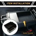 thumbnail image 2 of Bandeja organizadora del consola central Unique Bargains para Jeep Wrangler JK JKU Rubicon Sport 2011-2018, bandeja de almacenamiento del reposabrazos, plástico negro y naranja, 2 of 6