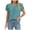 Green, variant on Womens Plus Size Flutter Sleeve Blouse Summer Crew Neck Pleated Tshirts Dressy Casual Loose Fit Tunic Tops