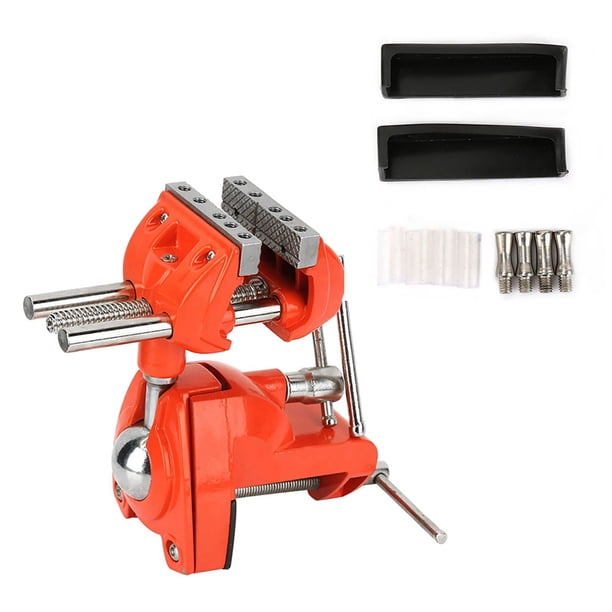 Mini tornillo de banco giratorio de 360° con mordaza ajustable de 70 mm de ancho para banco de trabajo y carpintería.