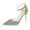 Silver, variant on XIMIN Women's High Heel Pointed Toe Stiletto Pumps Sparkling Shiny Rhinestones Ankle Strap Wedding Bridal Evening Party Dress Shoes Heel (7.5, Gold)