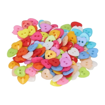 Boutons En Bois En Forme De Cœur - 100 Pièces - écologiques - 15 Mm