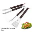 thumbnail image 4 of Soidarity Juego de 3 uds. De herramientas grandes y largas para parrilla de barbacoa, tenedor giratorio, pinzas, acero inoxidable, nuevo Estufas de camping, 4 of 6