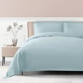 thumbnail image 2 of THE COTTON & SILK 100% Luxury Long-Staple Cotton Duvet Cover, with Corner Ties and Hidden Zipper Closure, Twin Size, Misty Blue, 2 of 5