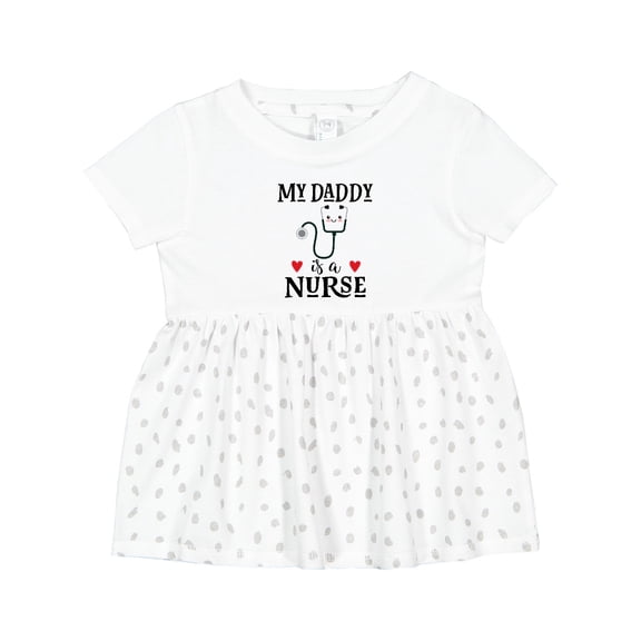 Inktastic Daddy is a Nurse Baby Girls Baby Dress