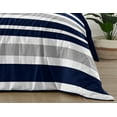 thumbnail image 6 of Sweet Jojo Designs Stripe Blue Grey Full/Queen Bed Comforter 3 Piece Bedding Set - 3 Piece, 6 of 6
