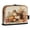 Cute Squirrel with Acorns, variant on Standing Pencil Case with Base Large Capacity Stationery Pouch Pen Bag with Zipper for Women Men Chickens with Wildflowers and Grasses