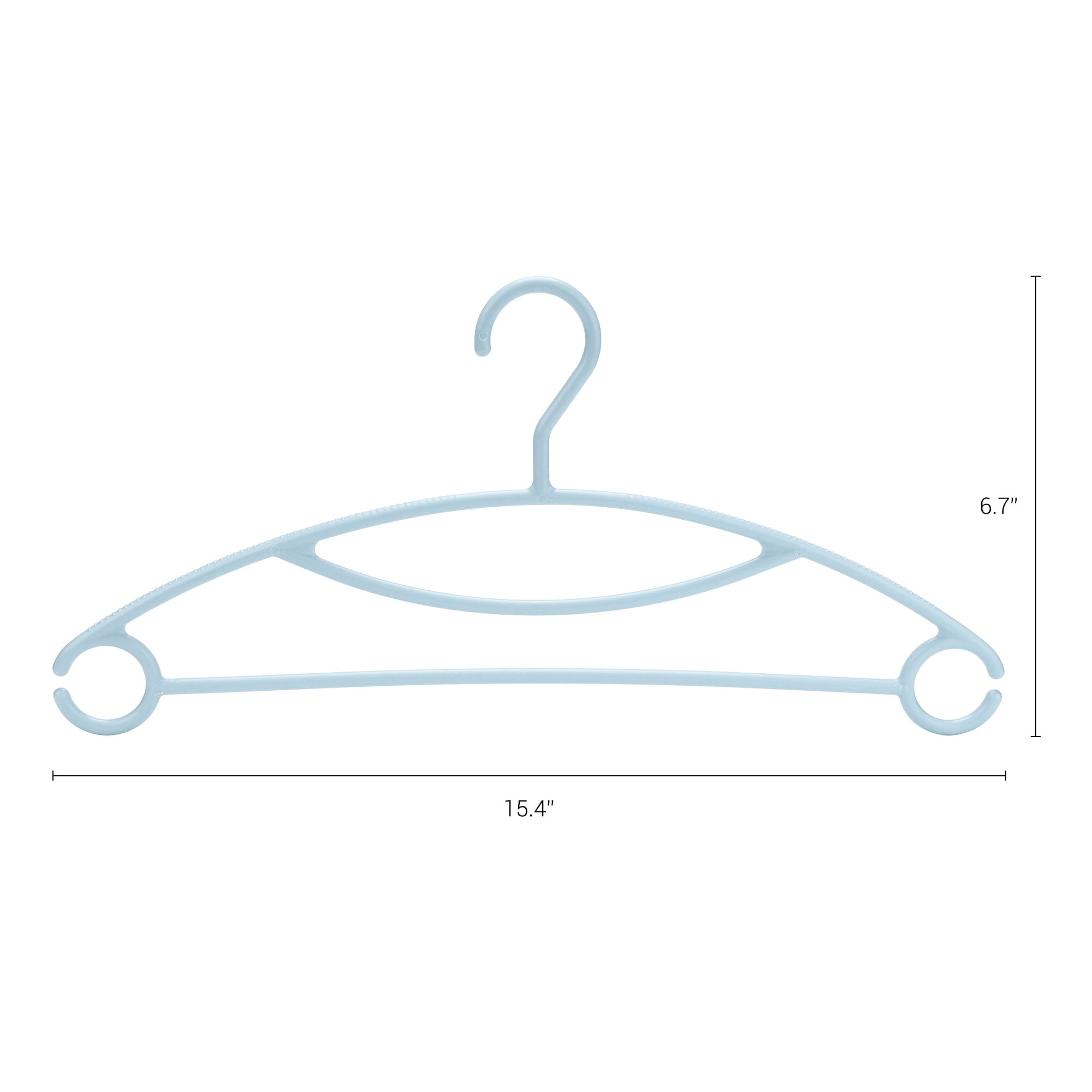 Unique Bargains Non-Slip Space Saving Clothes Hangers 10 Pack Blue