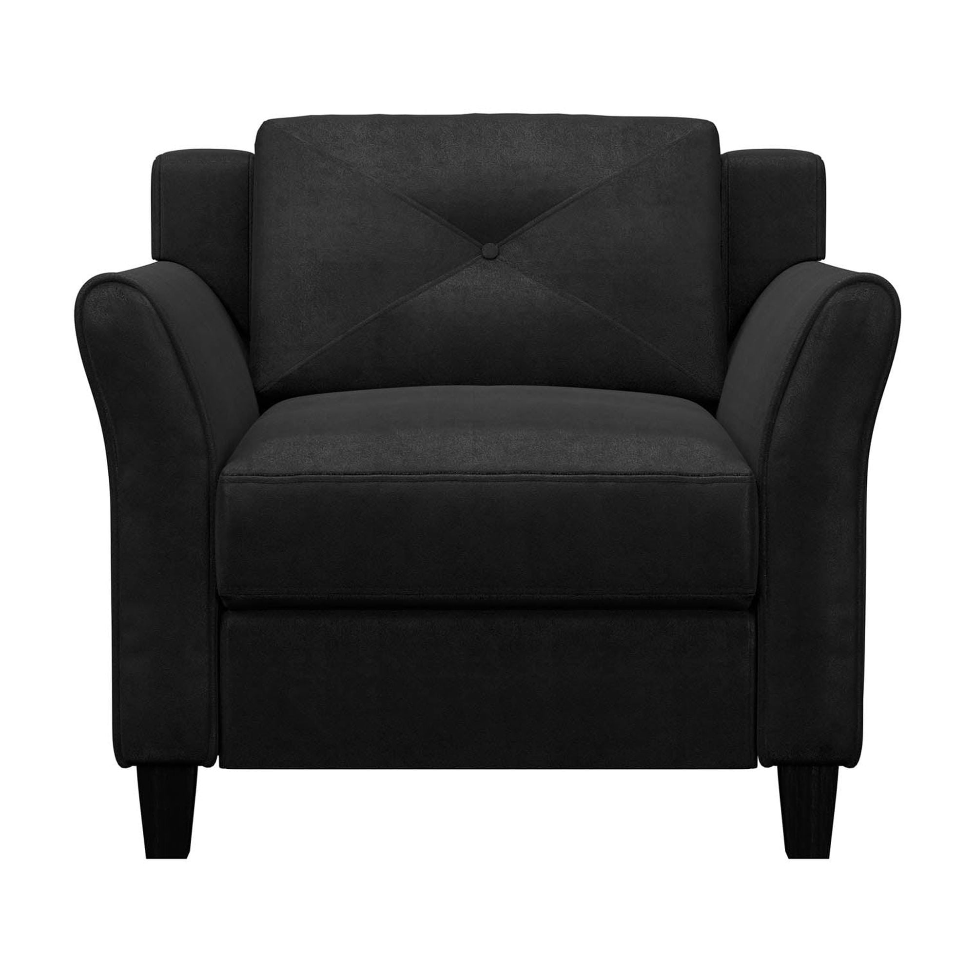 Lifestyle Solutions Taryn Club Chair, Black Fabric