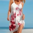 thumbnail image 2 of Vestido de verano para mujer, estampado, sin mangas, con escote redondo, sexy, informal, fluido, para la playa OAVQHLG3B Store  lin121212, 2 of 5