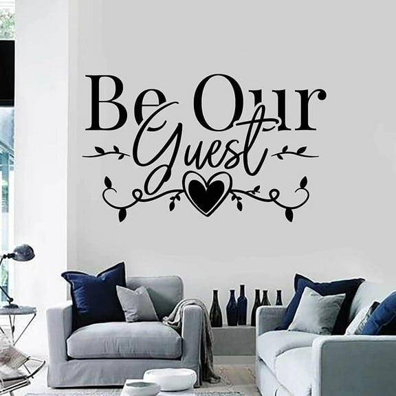 Be Our Guest Wall Decal Welcome Quote Home interior for Living Room Restaurant Door Window Vinyl Stickers Art Wallpaper 42x68cm