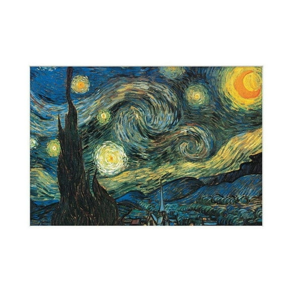 Vincent Van Gogh Impression Étoilée sur Papier de Nuit