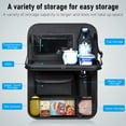 thumbnail image 5 of eTzone Car Backseat Organizer, PU Leather Hanging Car Seat Storage with Foldable Tray- 1 Pack, 5 of 8