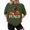 Army Green, variant on Punch the Monkey Women's Graphic T-Shirt, Cute Monkey Sitting on Gorilla Plushie Crewneck Tee, Casual Fashion Summer Short Sleeve Top S-2XL