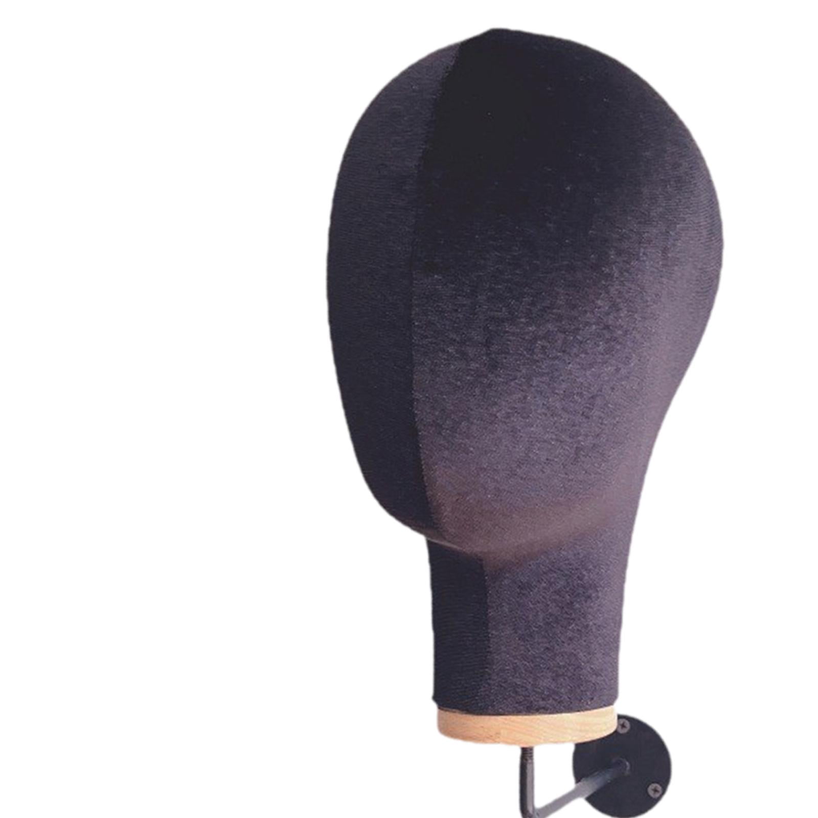 Serenable Mannequin Head, Wall Mount Stand Sturdy Wall Hat Rack, Fashion Lightweight Manikin Head Holder for Home Shopping Mall Black