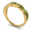 thumbnail image 2 of 0.495 ctw Wedding Band for Women - 18K yellow Gold Natural Peridot Stackable Eternity Ring, 2 of 6